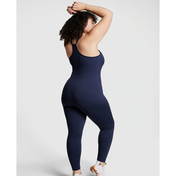 Victoria's Secret Pink Women's Seamless Workout One Piece Size XXL Navy Blue - Picture 2 of 7